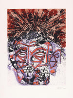 Cargar imagen en el visor de la galería, ARMAN Fernández. Masque africain, 1996. Grabado original firmado
