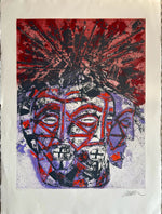 Cargar imagen en el visor de la galería, ARMAN Fernández. Masque africain, 1996. Grabado original firmado
