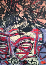 Cargar imagen en el visor de la galería, ARMAN Fernández. Masque africain, 1996. Grabado original firmado
