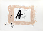 Cargar imagen en el visor de la galería, Antoni TÀPIES. Lettre A, 1976. Litografía original limitada
