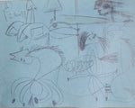 Cargar imagen en el visor de la galería, Pablo PICASSO. Boceto para el Guernica 3-4, 1990
