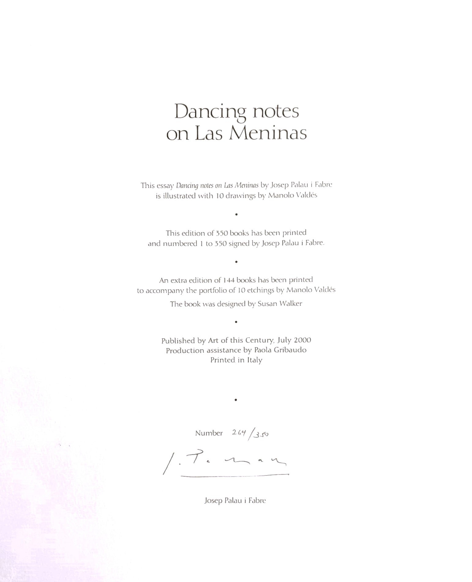 Manolo VALDÉS. Dancing notes on Las Meninas, 2000. Impresión digital