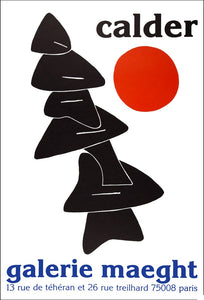 Alexander CALDER. Stabile noir et soleil rouge, 1976. Litografía original (cartel)