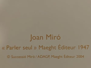 Joan MIRÓ. Parler seul. Composition 300, 2004. Litografía