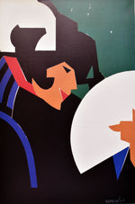 Cargar imagen en el visor de la galería, Manolo VALDÉS. Mujer con abanico, 1987. Cuatricomía limitada
