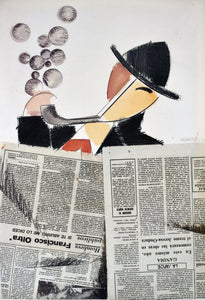 Manolo VALDÉS. Lector de periódico, 1987. Cuatricomía limitada